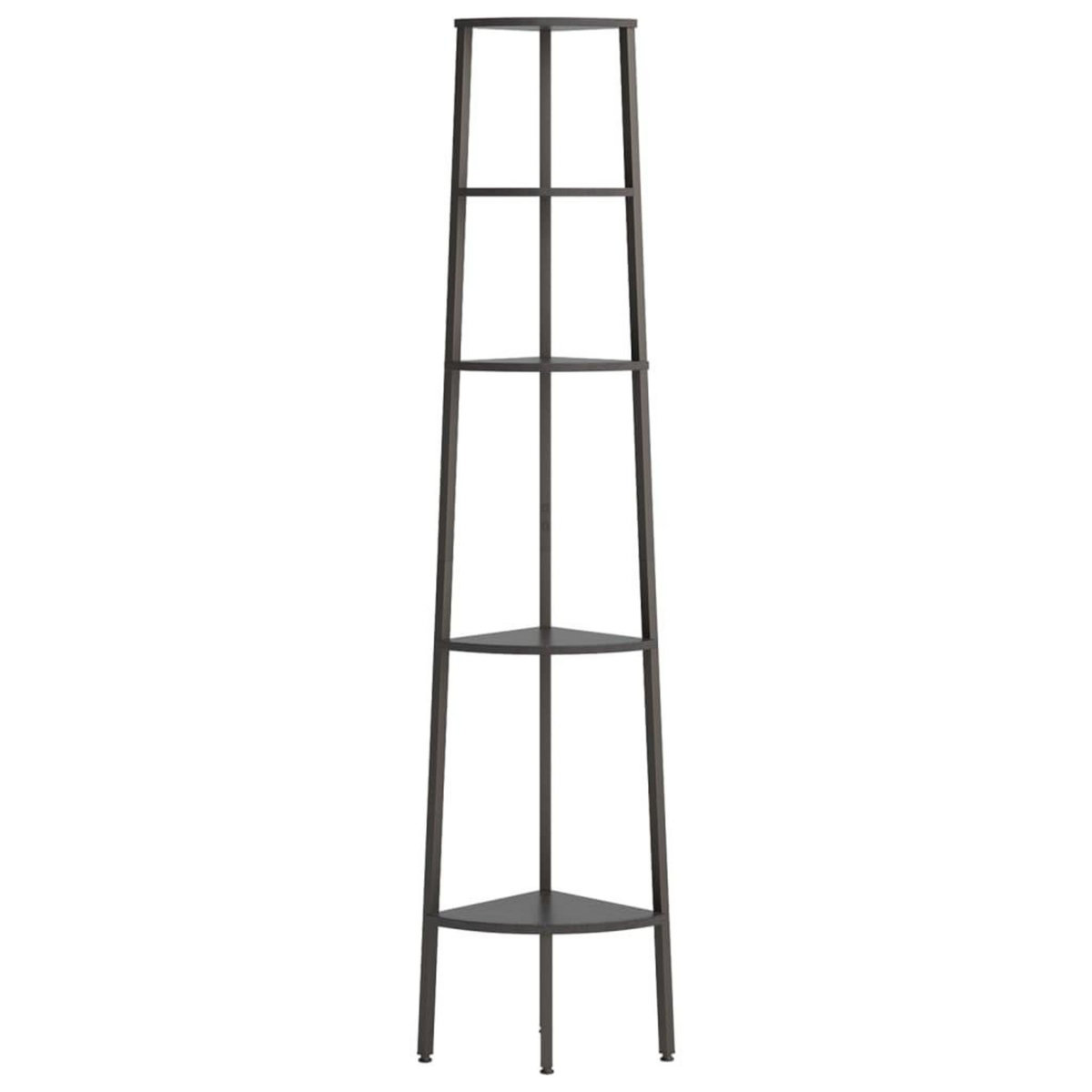 VIDAXL Etagere d'angle 5 niveaux Noir 45,5x31,5x180 cm