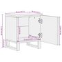 Voir la diapositive 6 : VIDAXL Table de chevet 40x34x46 cm bois d'acacia massif