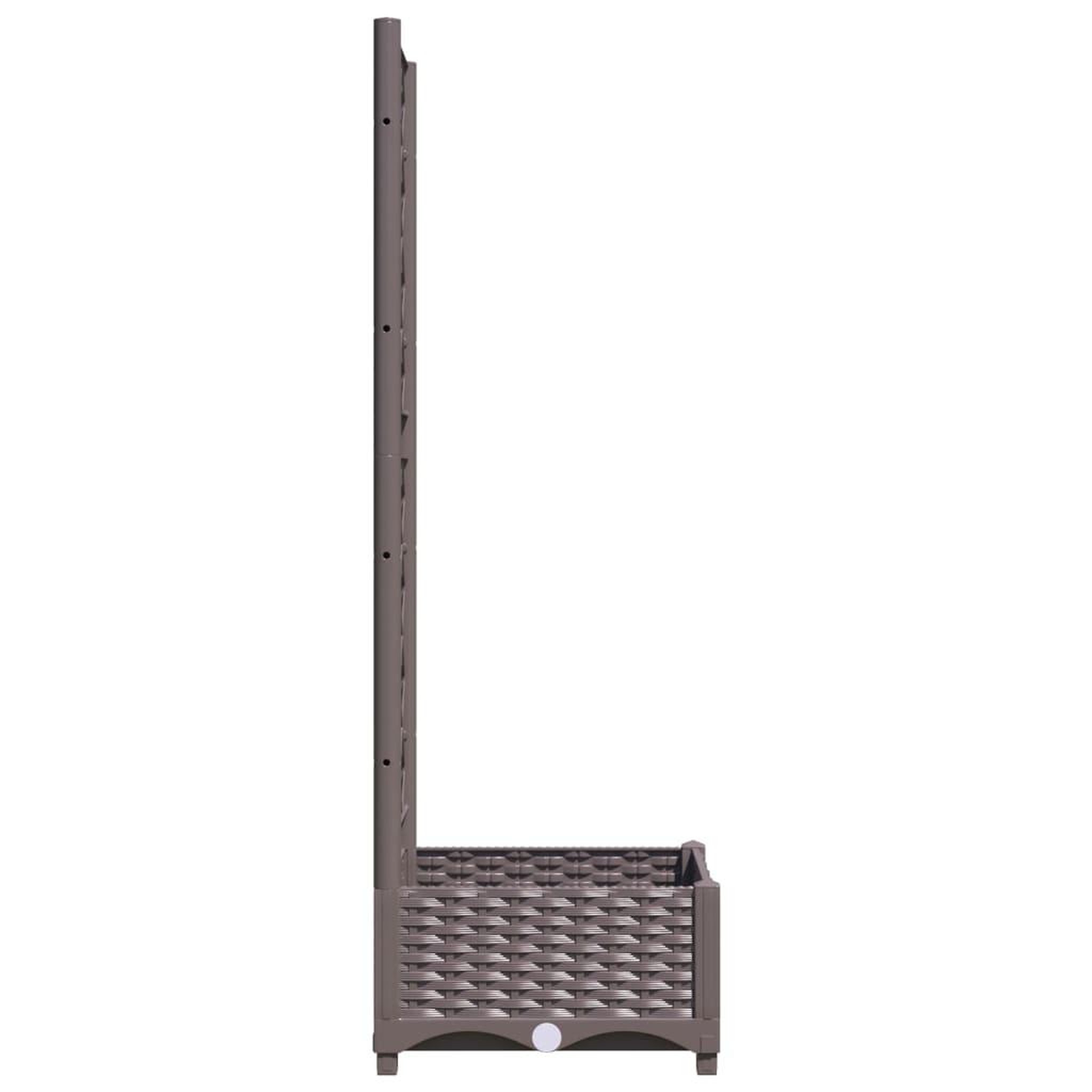 Voir la diapositive 5 : VIDAXL Jardiniere avec treillis Marron 40x40x121,5 cm PP