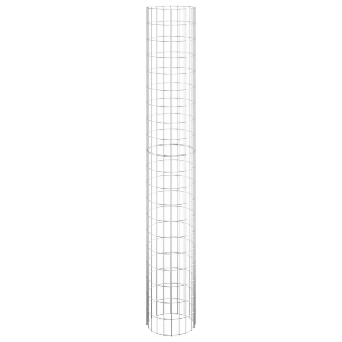 VIDAXL Lit sureleve a gabion circulaire 3pcs Acier galvanise Ø30x200cm