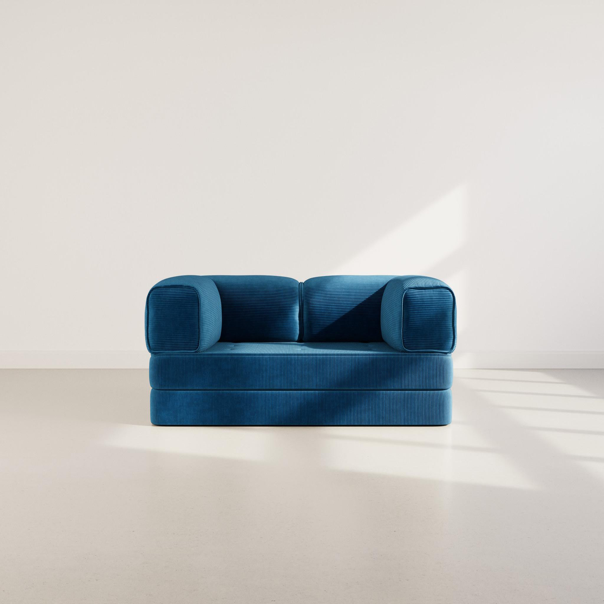 Voir la diapositive 5 : BEST MOBILIER Poppy - canapé 3 places convertible en velours côtelé