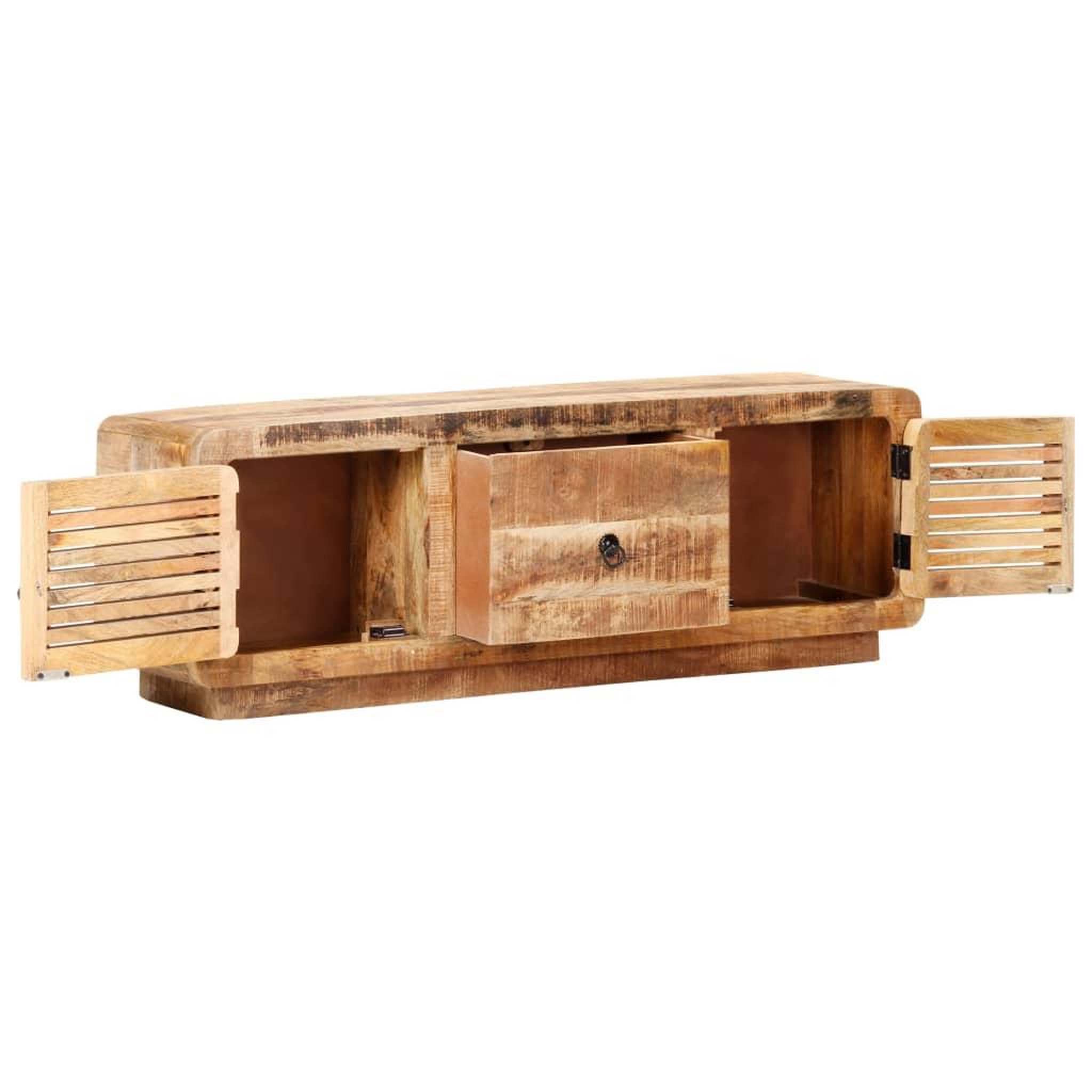 Voir la diapositive 2 : VIDAXL Meuble TV 120x30x40 cm Bois de manguier brut