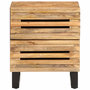 Voir la diapositive 2 : VIDAXL Table de chevet 40x34x46 cm bois de manguier massif brut