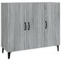 Voir la diapositive 2 : VIDAXL Buffet sonoma gris 90x34x80 cm bois d'ingenierie