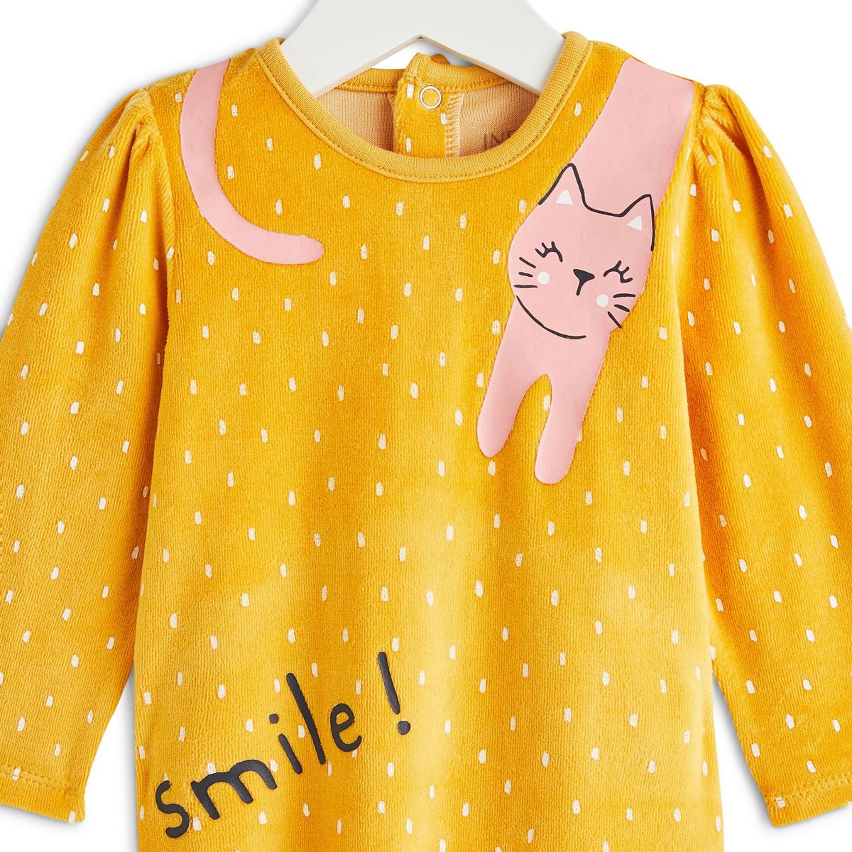 IN EXTENSO Dors bien velours chats bébé fille