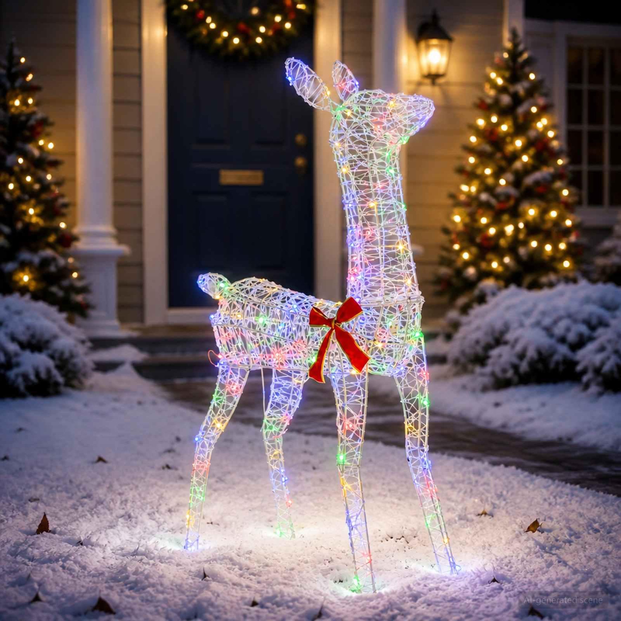 Voir la diapositive 2 : VIDAXL Renne de Noël 3D LOVIISA 110 LED Multicolore 70 x 26 x 100 cm