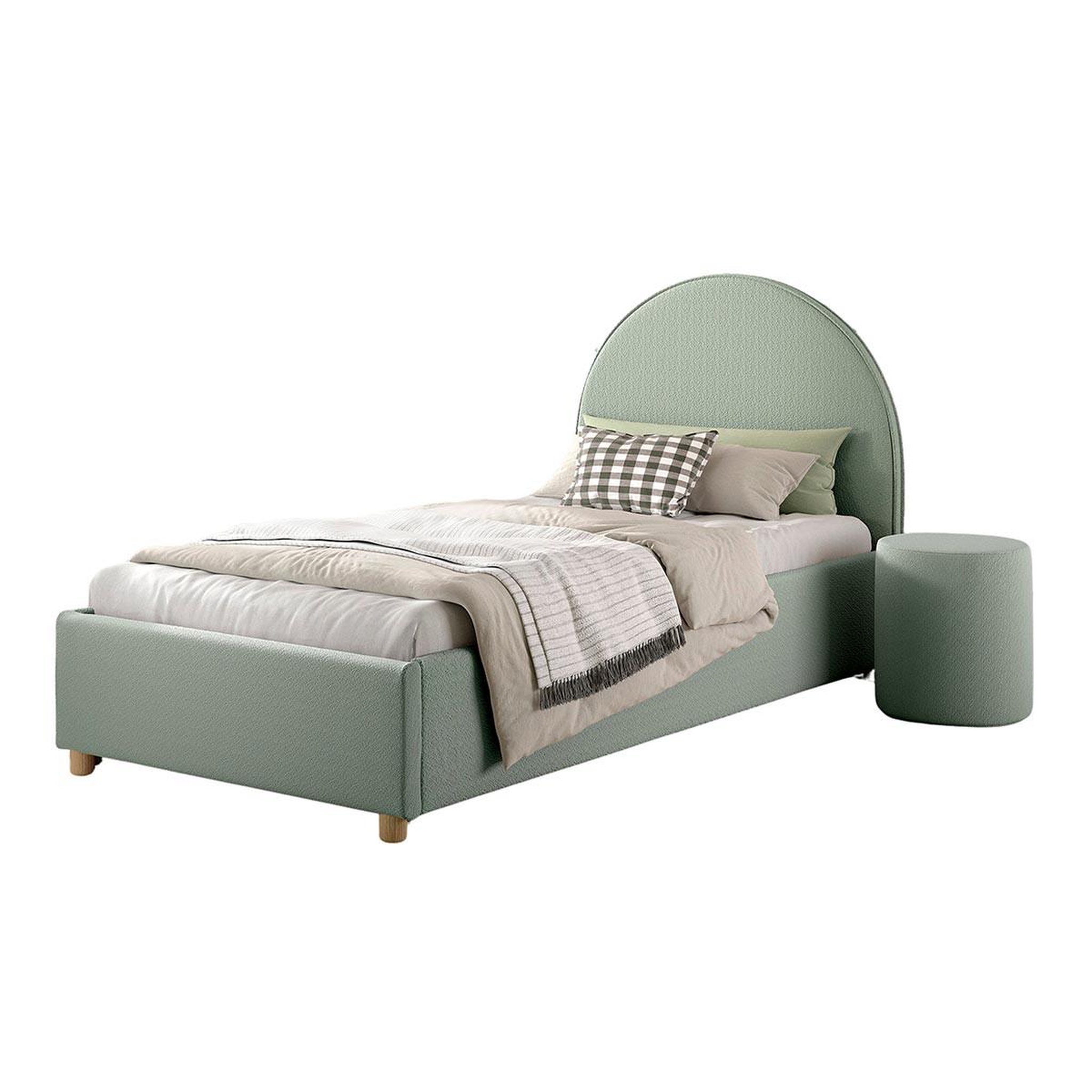 Voir la diapositive 2 : Paris Prix Pack - lit coffre enfant & pouf  moon  90x200cm vert