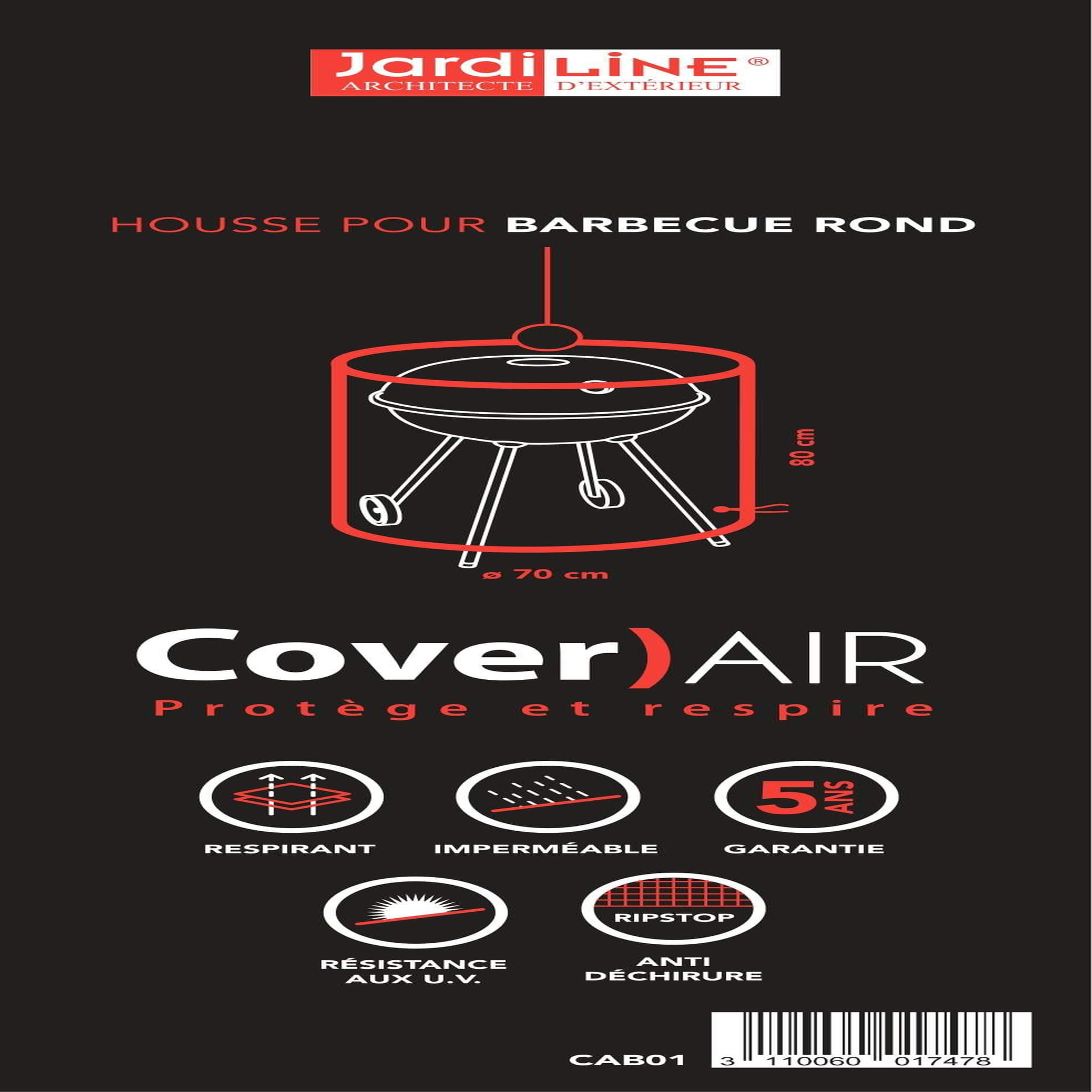 Voir la diapositive 4 : Jardiline Housse BARBECUE ROND - Ø 70 x 80 cm - Cover Air