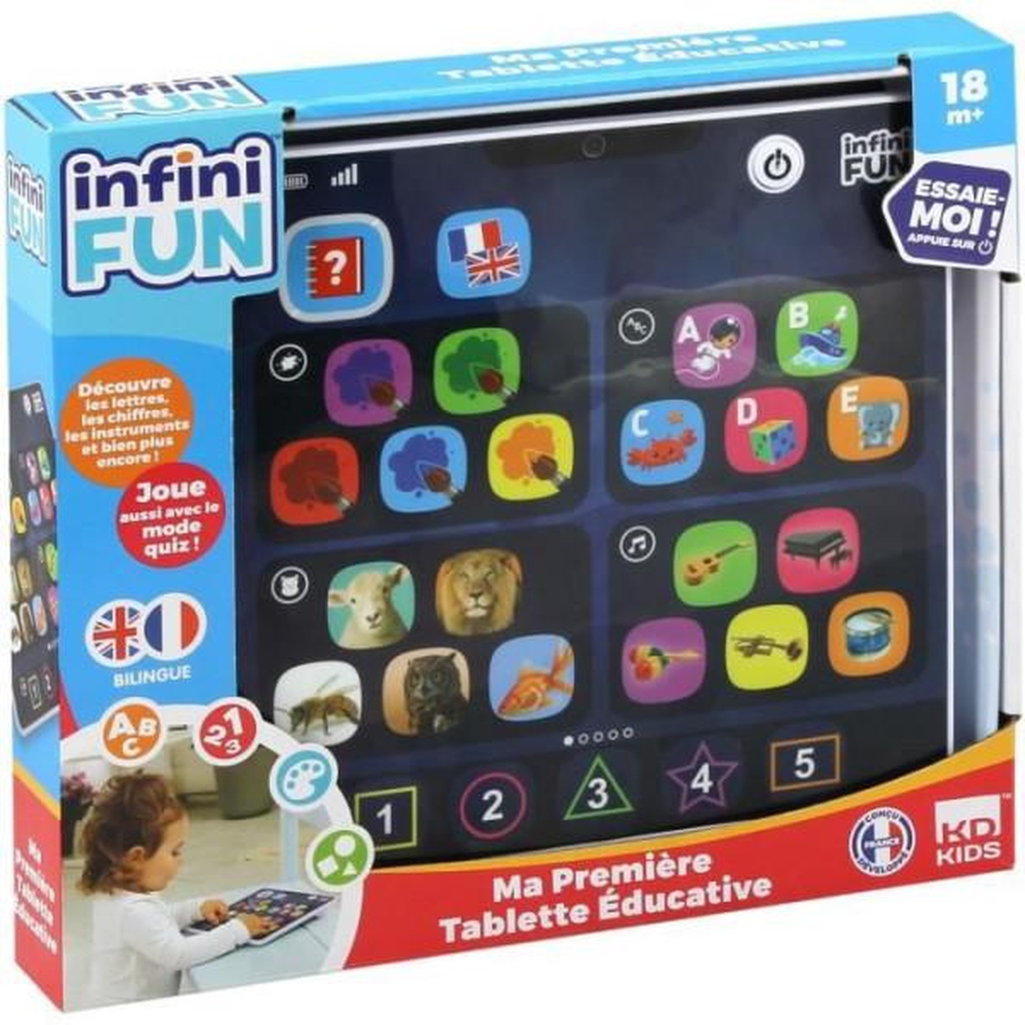 Voir la diapositive 2 : MARKET24 Tablette éducative - kd - ma 1ere tablette éducative - extra plate et légere pour les premiers apprentissages