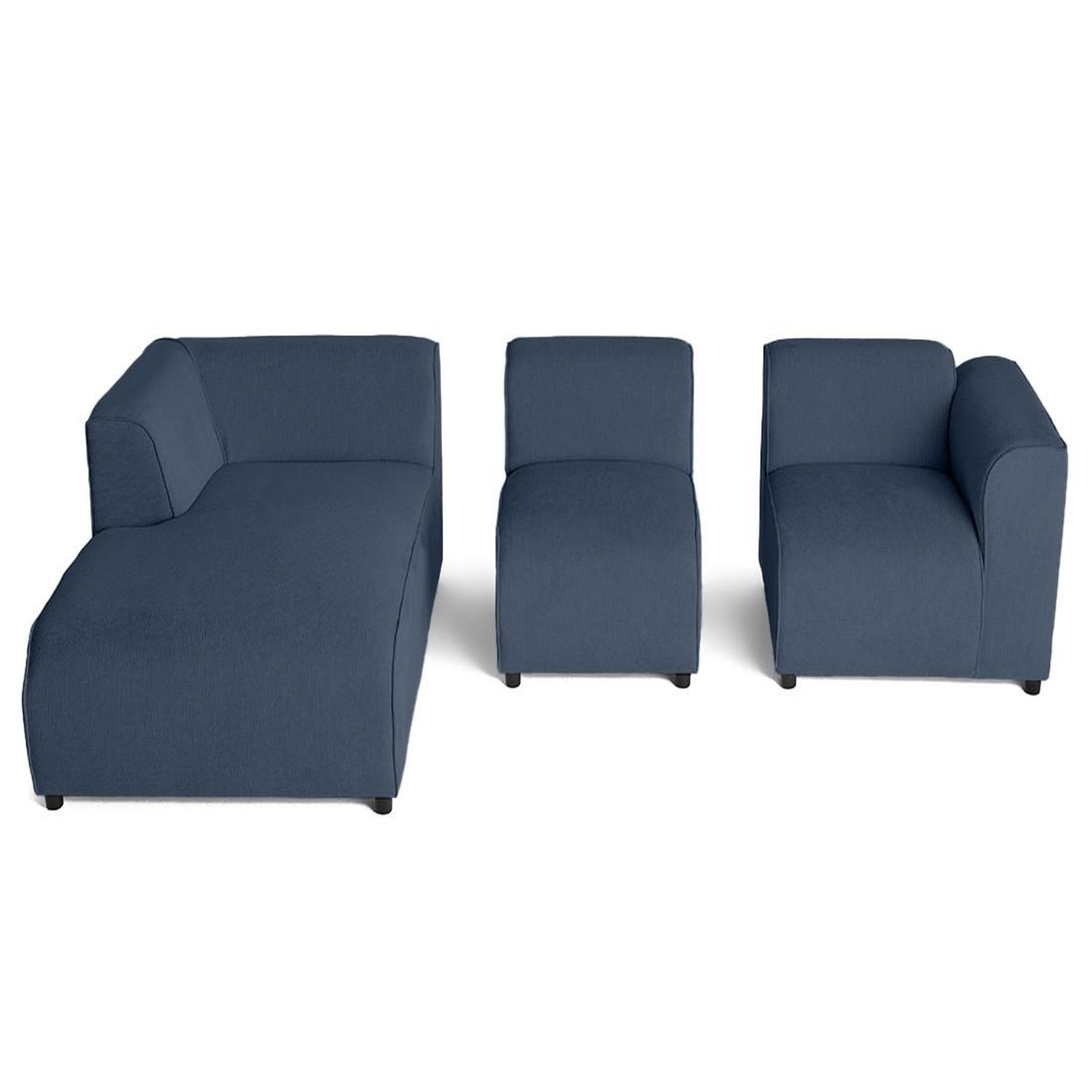 Voir la diapositive 3 : LISA DESIGN Suaro - canapé modulable d'angle gauche 4 places en tissu texturé