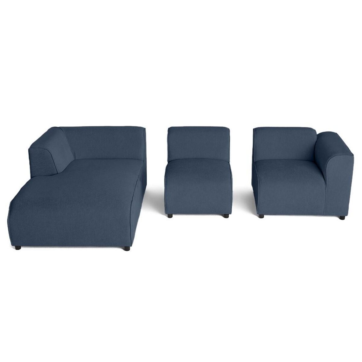 LISA DESIGN Suaro - canapé modulable d'angle gauche 4 places en tissu texturé