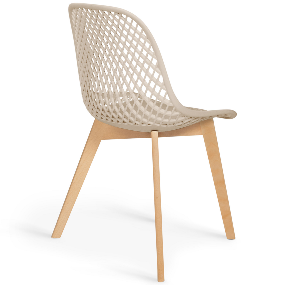 ID MARKET Lot de 4 chaises MANDY mix color noir, terracotta x2 et beige