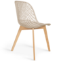 Voir la diapositive 4 : ID MARKET Lot de 4 chaises MANDY mix color noir, terracotta x2 et beige