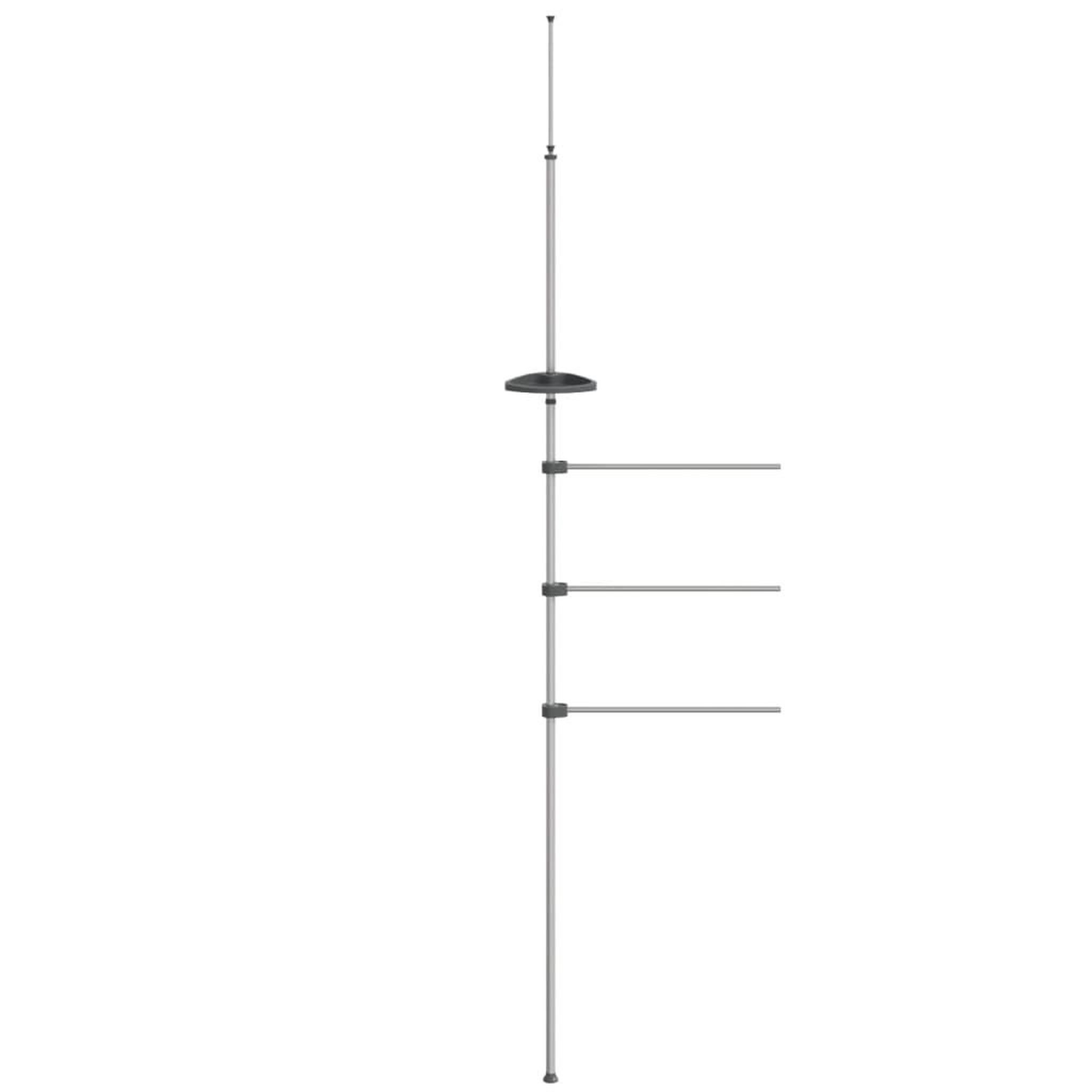 Voir la diapositive 3 : VIDAXL Porte-serviette 47x280 cm aluminium
