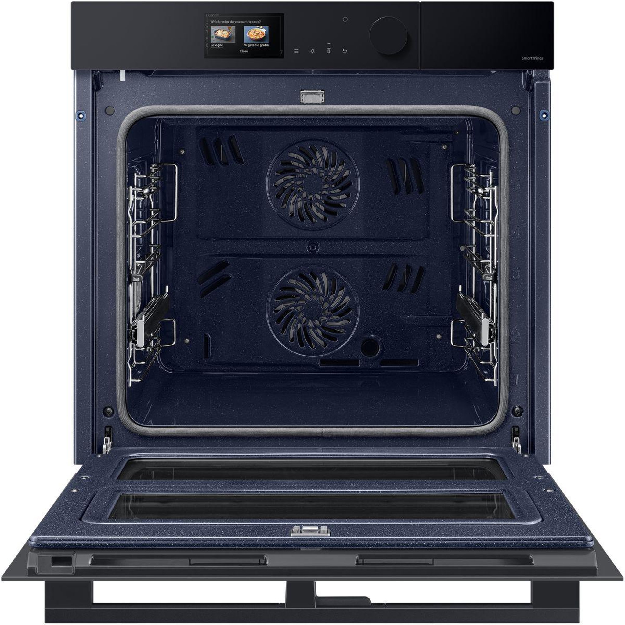 Voir la diapositive 2 : Samsung Four encastrable nv7b6799aak - double cavité - pyrolyse - vapeur - porte froide - rails télescopiques