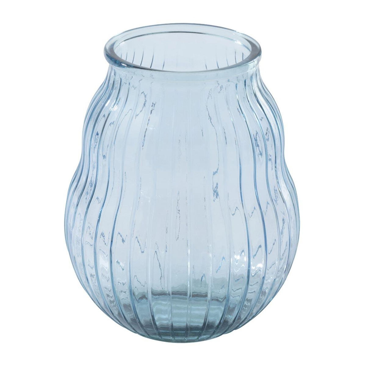 Paris Prix Photophore Design en Verre  Ligné  35cm Bleu