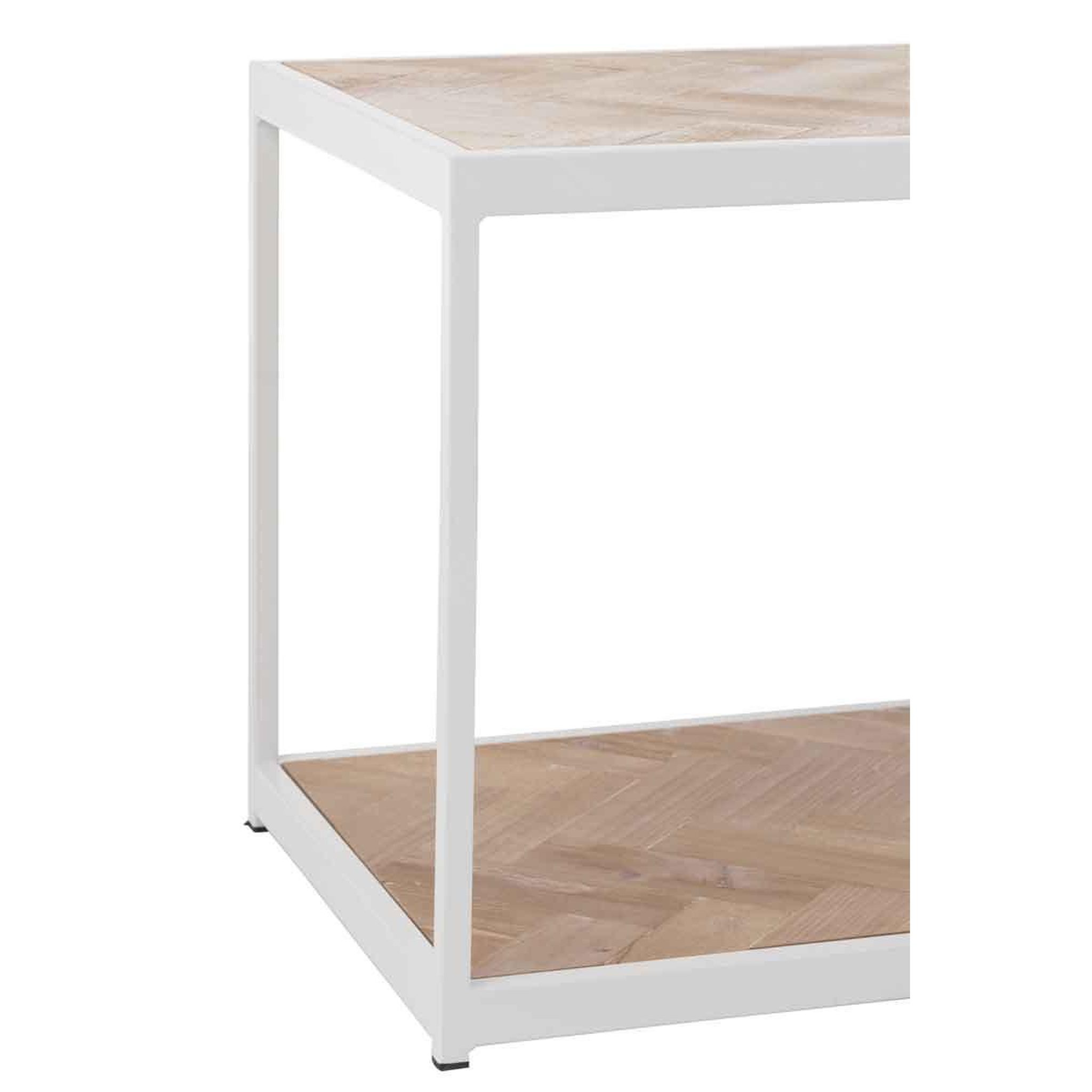 Voir la diapositive 4 : J-LINE Table basse 2 niveaux  miraza  150cm naturel & blanc