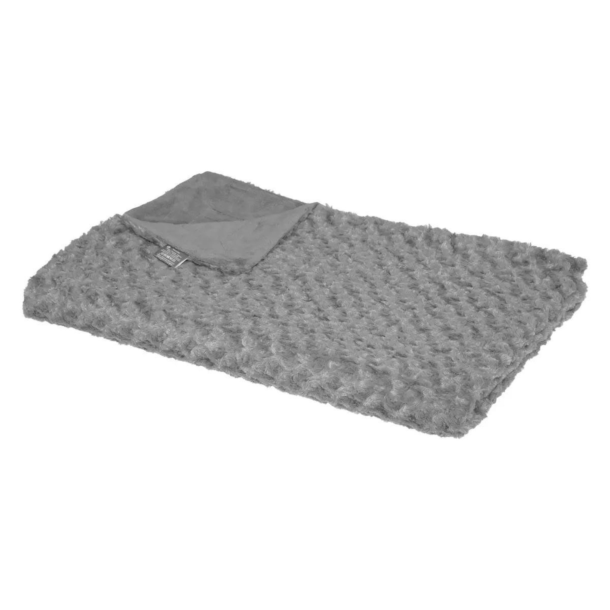 ATMOSPHERA Plaid imitation fourrure  bouclée  120x160cm gris