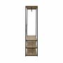 Voir la diapositive 5 : SWEEEK Dressing. vestiaire. portemanteau en métal noir et décor bois. Loft. 3 étagères. une barre de penderie  L 100 x l 40 x H 167cm