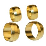 CENTRALE BRICO Lot de 4 bagues de sérrage biconique laiton D.14 pour tube en cuivre