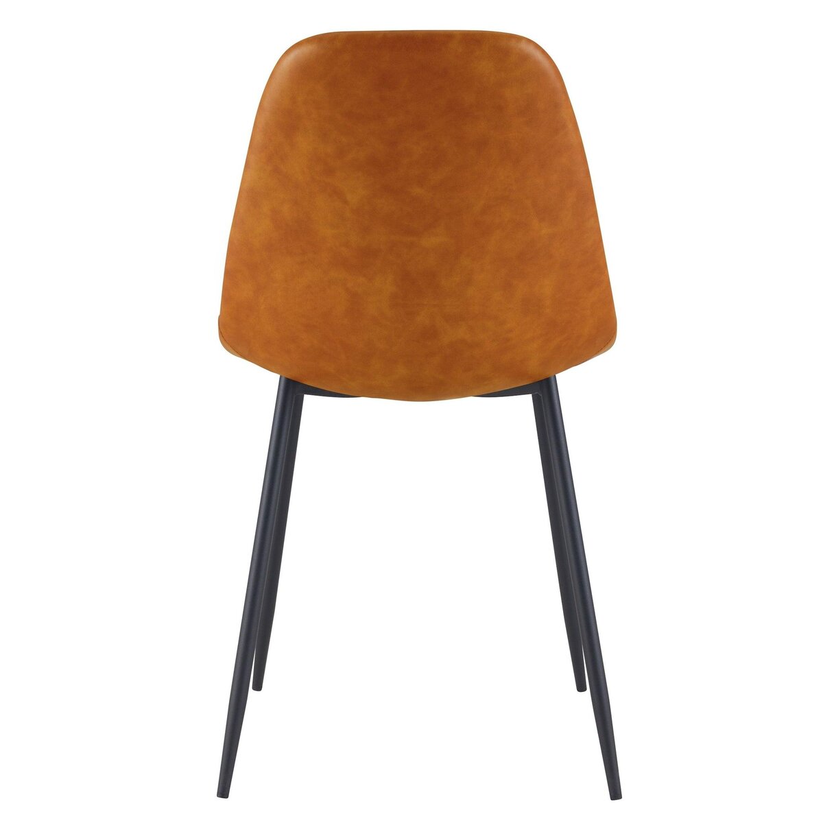 Rendez vous déco Lot de 2 chaises en cuir synthétique camel - Henrik