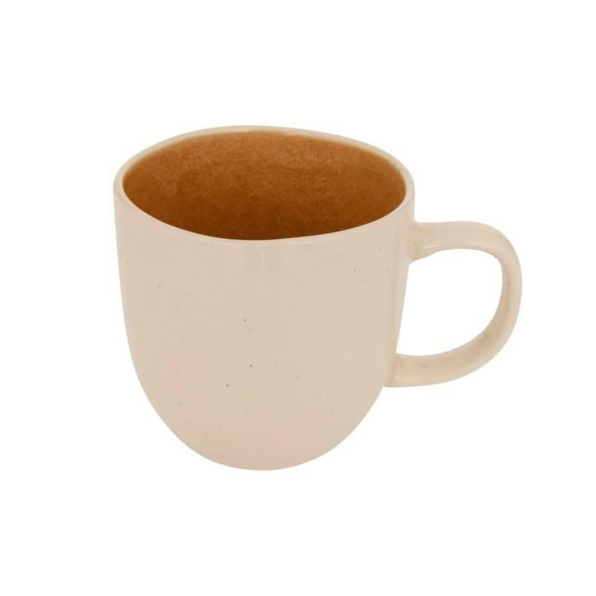 SECRET DE GOURMET Lot de 6 Mugs en Faïence  Wonja  44cl Ocre