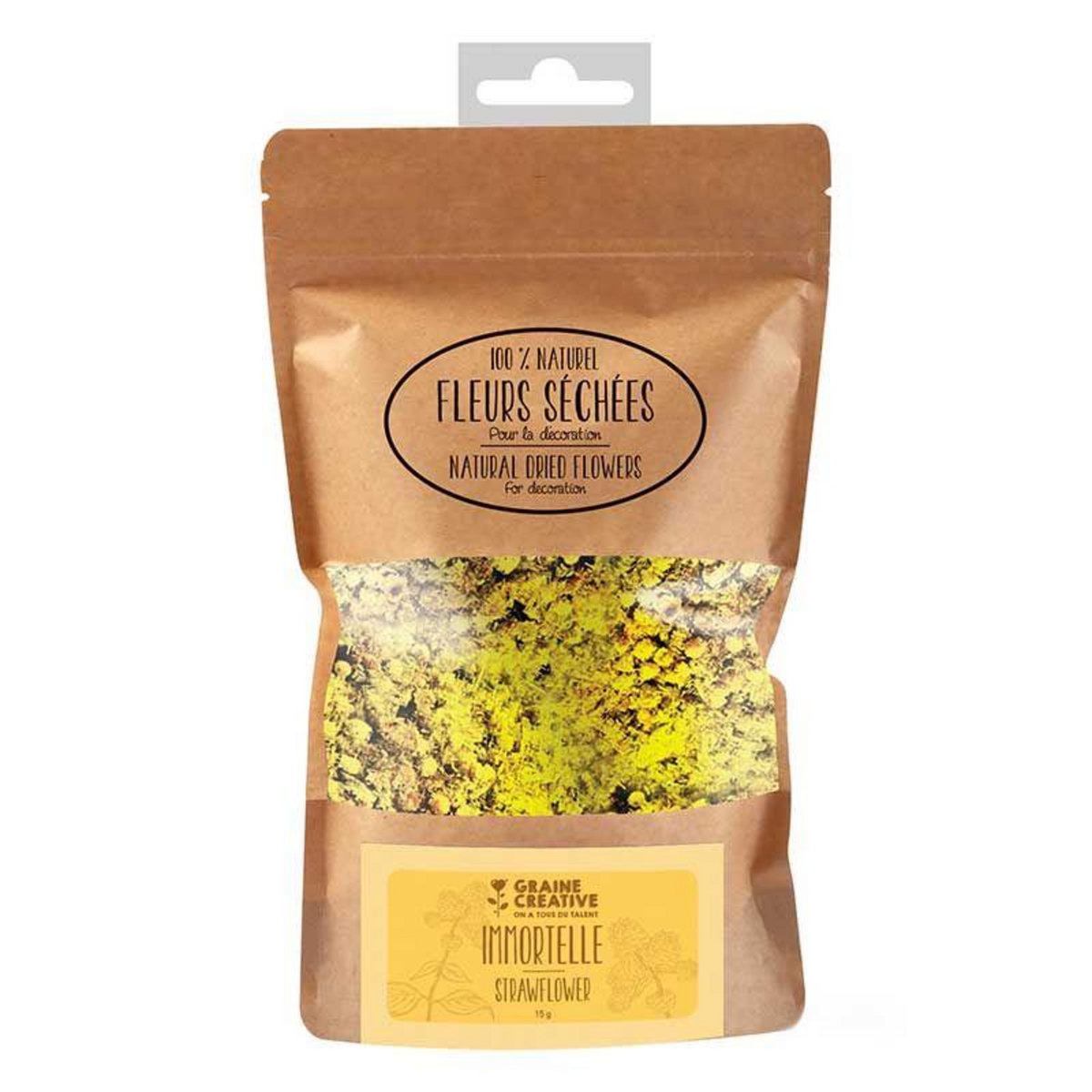 Graine créative Fleurs séchées décoratives Immortelle 15 g
