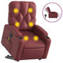 Voir la diapositive 2 : VIDAXL Fauteuil inclinable de massage electrique rouge bordeaux