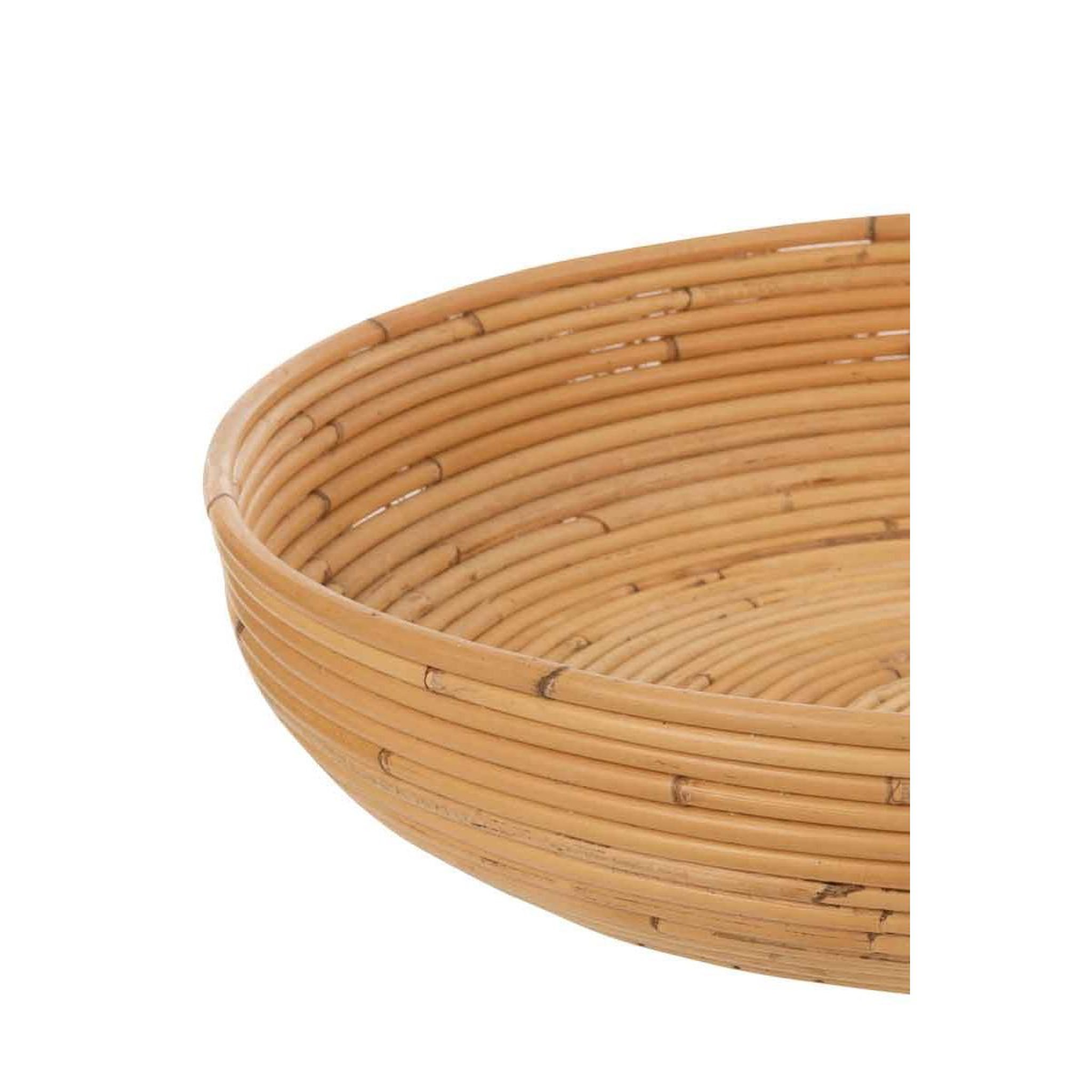 Voir la diapositive 4 : J-LINE Lot de 2 coupelles déco  rotin  50cm naturel