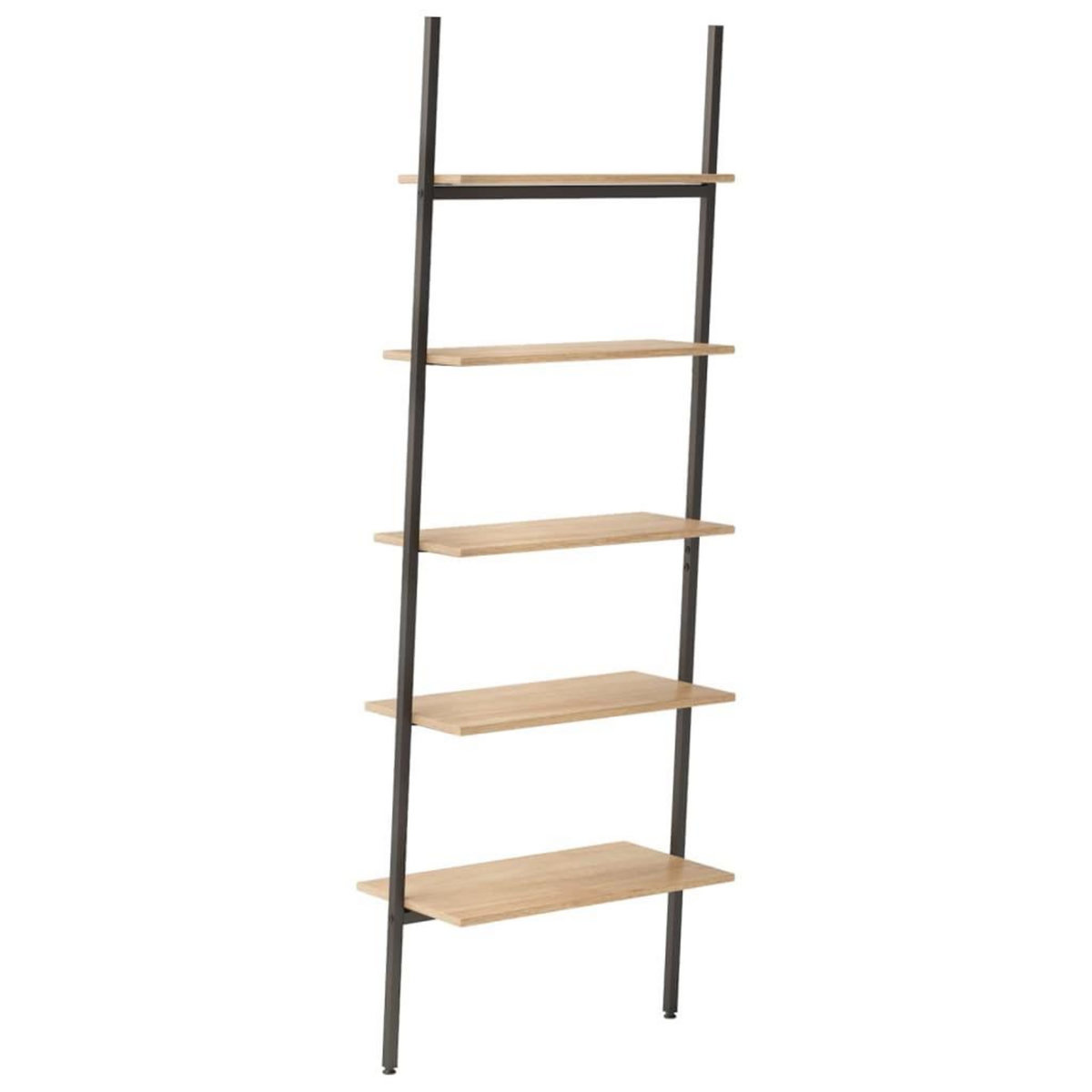 VIDAXL Etagere inclinee a 5 niveaux Marron clair et noir 64x34x185,5cm