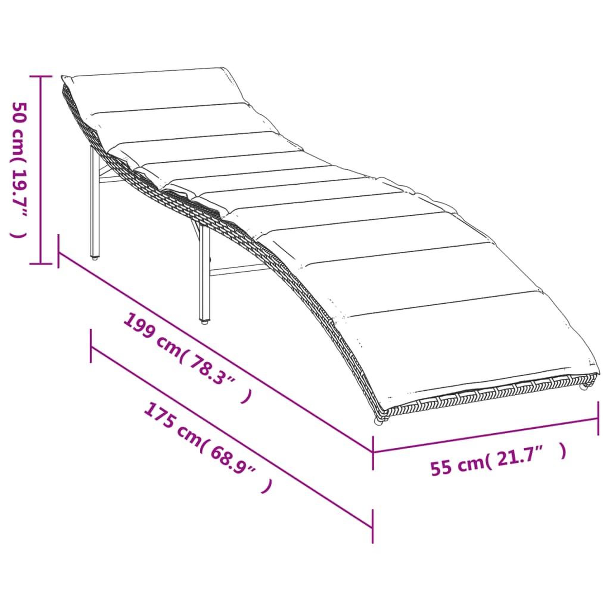 Voir la diapositive 6 : VIDAXL Chaises longues lot de 2 avec coussins marron resine tressee
