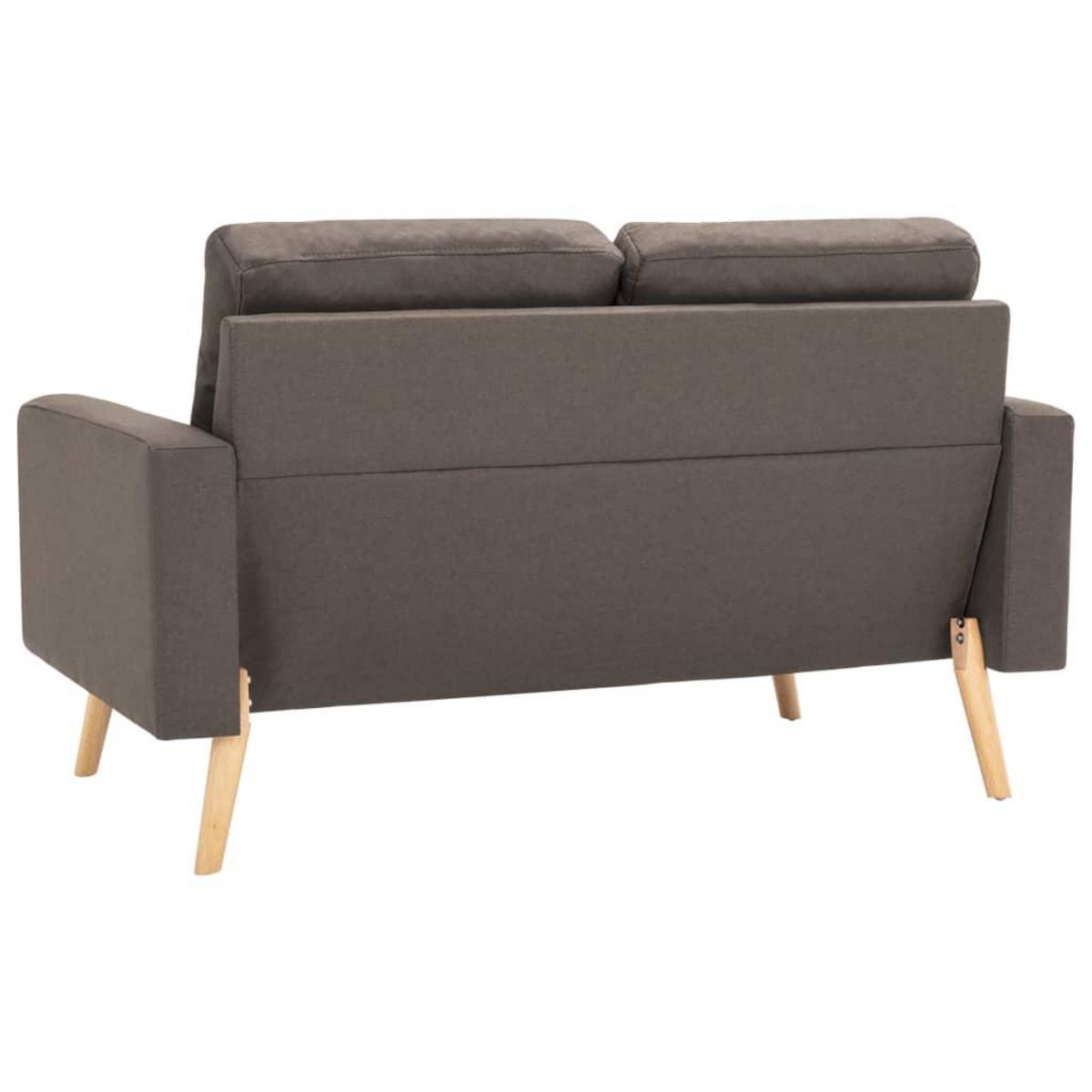 VIDAXL Canape a 2 places Taupe Tissu