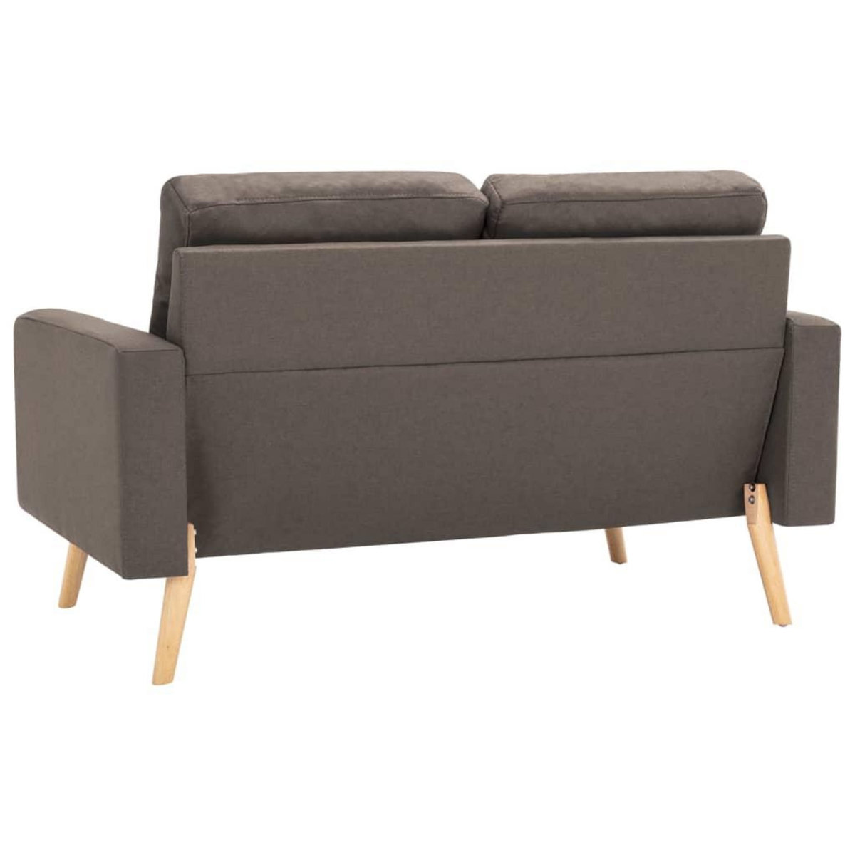 VIDAXL Canape a 2 places Taupe Tissu