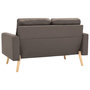 Voir la diapositive 5 : VIDAXL Canape a 2 places Taupe Tissu