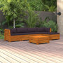 Voir la diapositive 1 : VIDAXL Salon de jardin 6 pcs avec coussins Bois d'acacia solide