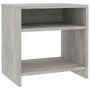 Voir la diapositive 2 : VIDAXL Table de chevet Gris beton 40x30x40 cm Bois d'ingenierie