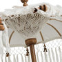 Voir la diapositive 3 : Paris Prix Parasol Déco  Pompons  90cm Blanc & Naturel