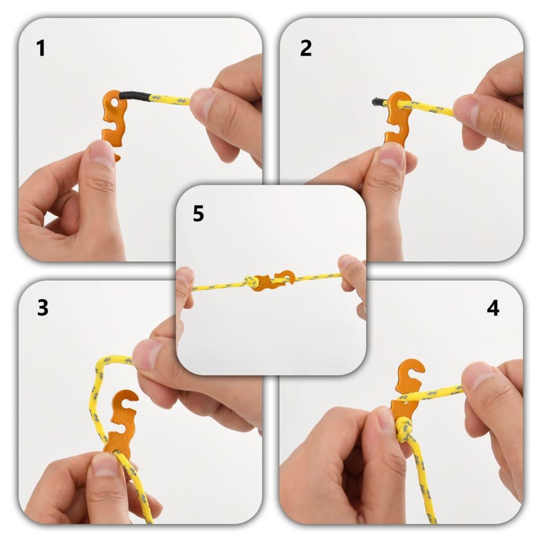 Voir la diapositive 2 : VIDAXL Cordes de haubanage avec cles reflechissantes 8 pcs 4 m 4 mm