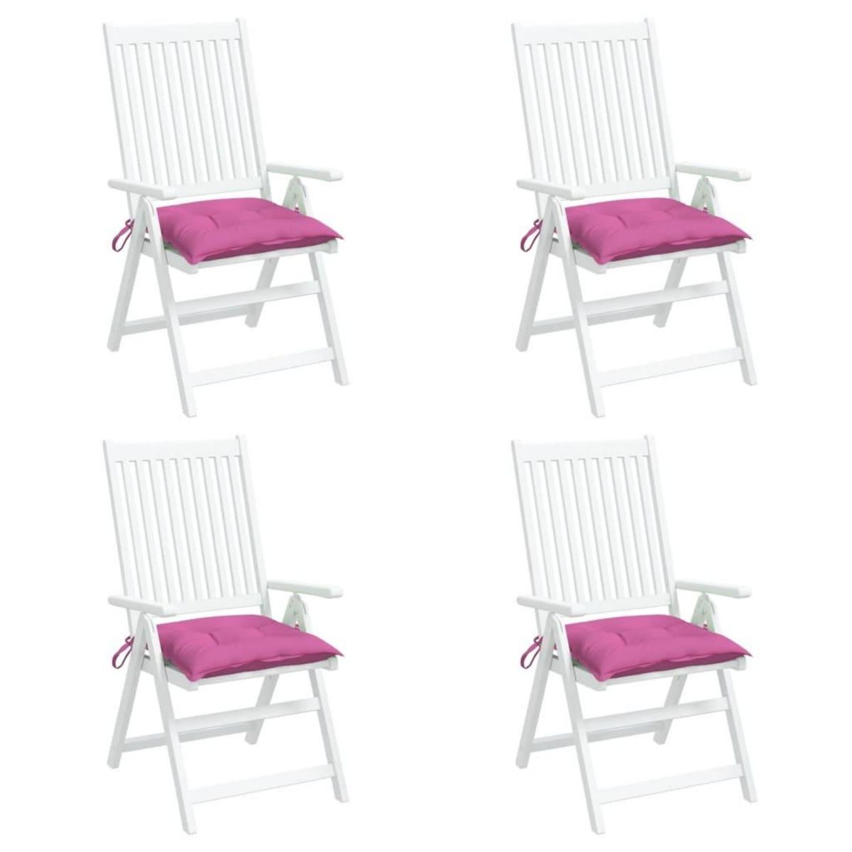 VIDAXL Coussins de chaise lot de 4 rose 50x50x7 cm tissu oxford