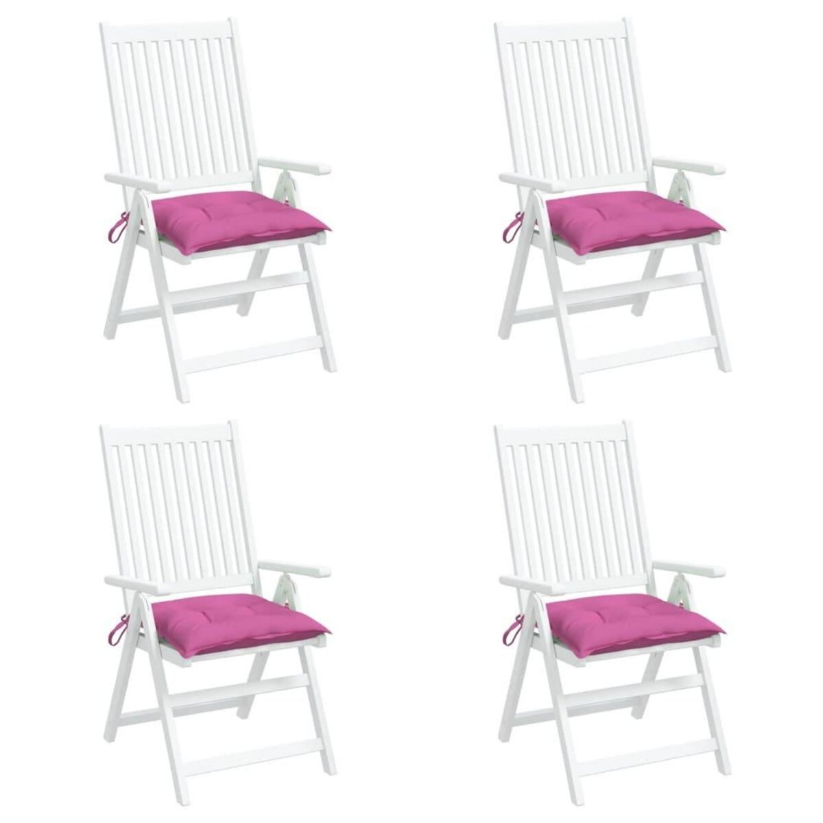 VIDAXL Coussins de chaise lot de 4 rose 50x50x7 cm tissu oxford