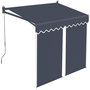 Voir la diapositive 1 : Habitat et Jardin Store banne avec lambrequin en aluminium 2 x 3 m   Shadow  - Gris anthracite