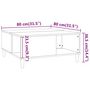 Voir la diapositive 6 : VIDAXL Table basse gris beton 80x80x36,5 cm bois d'ingenierie