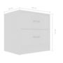 Voir la diapositive 6 : VIDAXL Table de chevet Blanc 40x30x40 cm Bois d'ingenierie