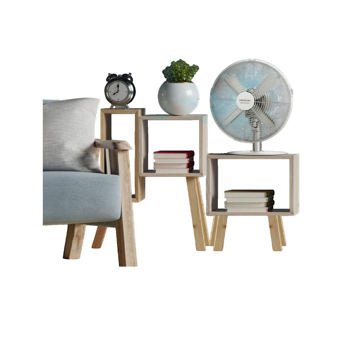 CECOTEC Ventilateur de bureau Cecotec EnergySilence 610 SteelDesk acier