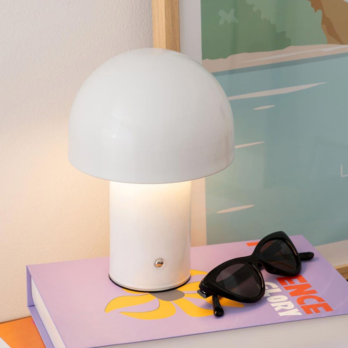 ATMOSPHERA Lampe à Poser LED en Métal  Zola  20cm Blanc