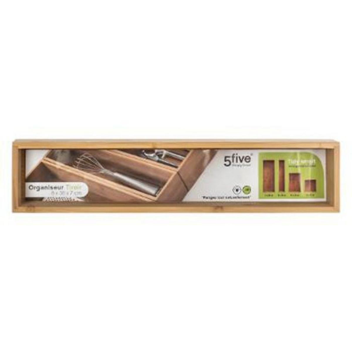 FIVE Organisateur en Bambou  Tidy Smart  8x38cm Naturel