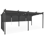 Voir la diapositive 1 : ID MARKET Pergola édition spéciale toit rétractable 3x6 M et 6 stores gris anthracite