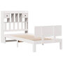 Voir la diapositive 3 : VIDAXL Lit bibliotheque sans matelas blanc 75x190cm bois de pin massif