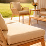 Voir la diapositive 5 : CONCEPT USINE Salon de jardin 4 places en bois avec 2 tables beige et bois ROSARIO