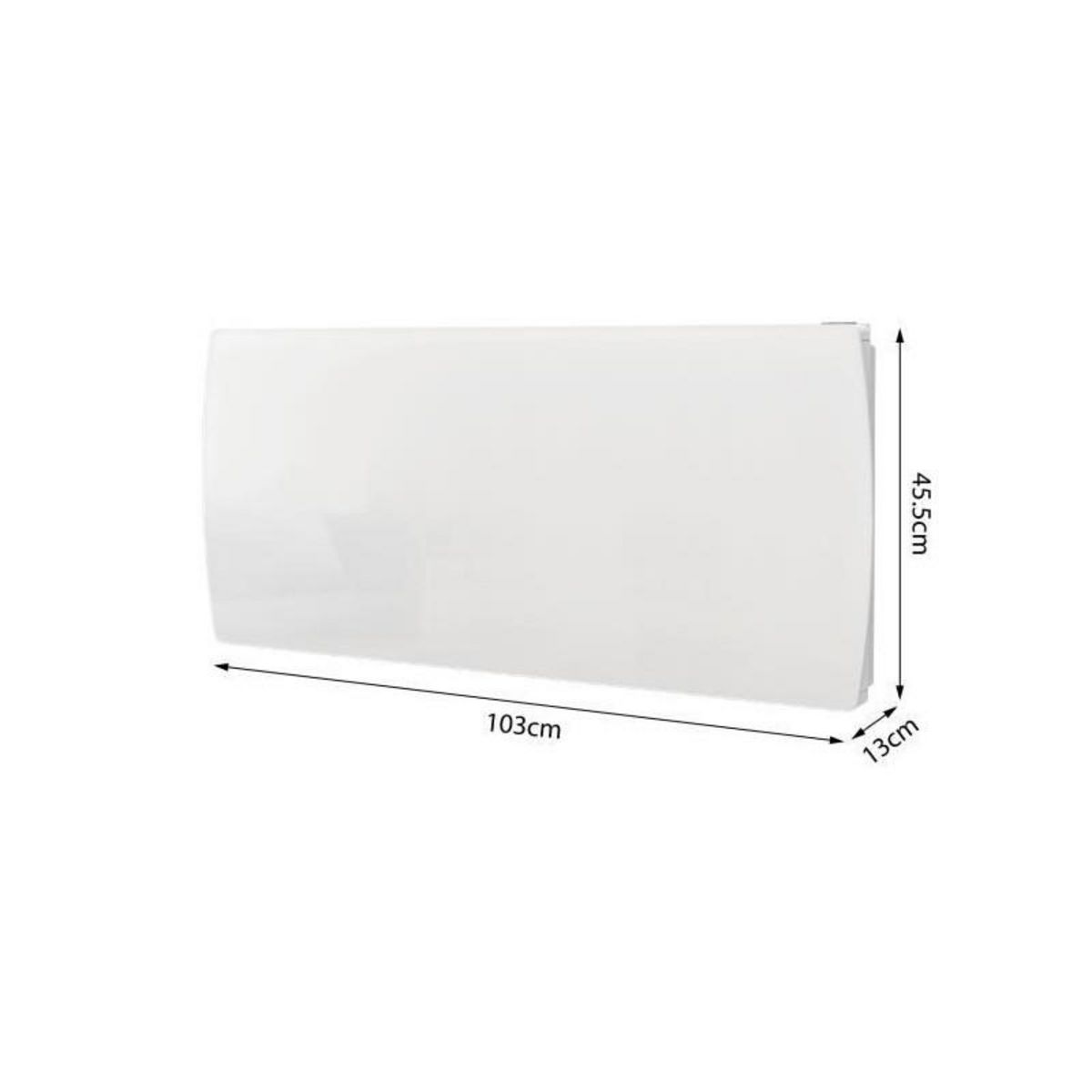 OCEANIC Radiateur électrique fixe a inertie seche céramique 2000W OCEANIC Rubis - Façade verre - Blanc - NF